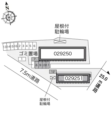 ★手数料０円★府中市日新町　月極駐車場（LP）